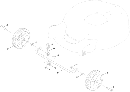 Front Wheel Assembly Diagram and Parts List for 10736 403400000 - 405499999 Lawn Boy Lawn Mower